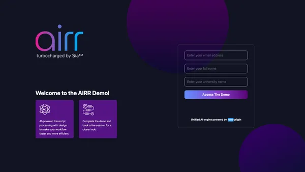 A screenshot of the project