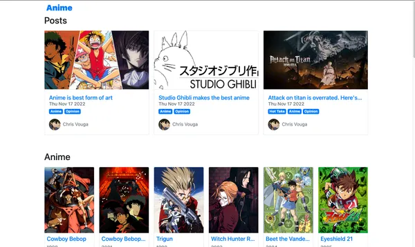 A screenshot of the project