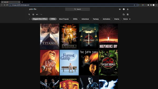 A screenshot of the project