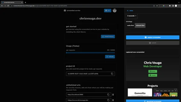 A screenshot of the project