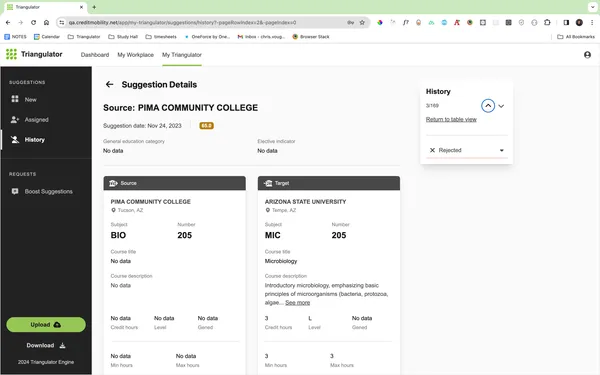 A screenshot of the project